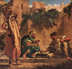 EUGENE DELACROIX-1848 ARABES JOUANT AUX ECHECS